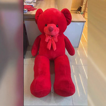 红色大熊毛绒玩具婚庆娃娃泰迪熊红色婚床摆件大号抱枕玩偶批发