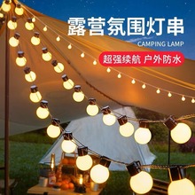圆球灯串婚庆舞台派对户外晚会布置 LED彩灯串户外露营氛围球泡灯