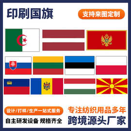 热销双面定位印花旗热转印四方旗宣传国家旗尺寸多样涤纶旗帜双喷