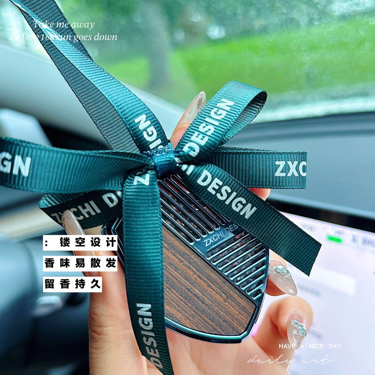 Ambientador de Coche con Fragancia Invernal, Difusor Colgante para Ventilación, Fragancia para Coche, Caja de Regalo