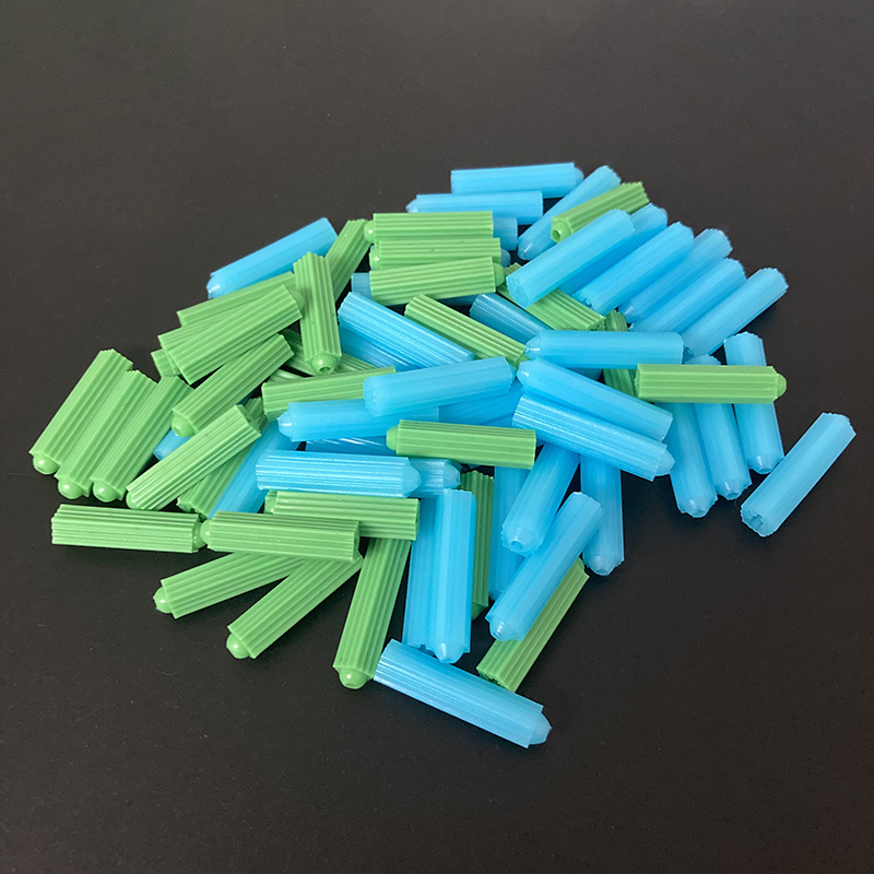 Plastic Expansion Tube Green New Material Expansion Tube Bag Wall Plug Earth Brand Blue Rubber Seal Rubber Pellets Bulk Expansion Plug