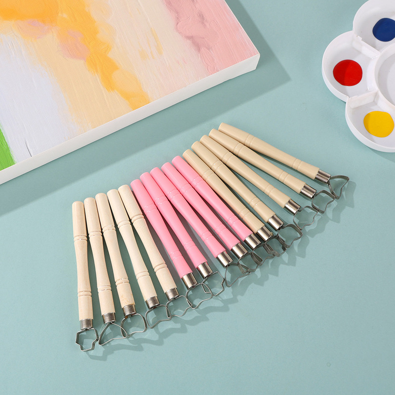 Cross-Border Pottery DIY Trimming Tools Sculpture Scraper Set Teapot Handle Pottery Cup Handle Making Tools Wholesale