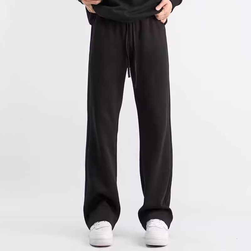 Tricoturi sport tricotate de primăvară și toamnă pentru băieți, pantaloni scurți casual cu micro-pull, cu picior drept, la modă și versatil_voghion.com