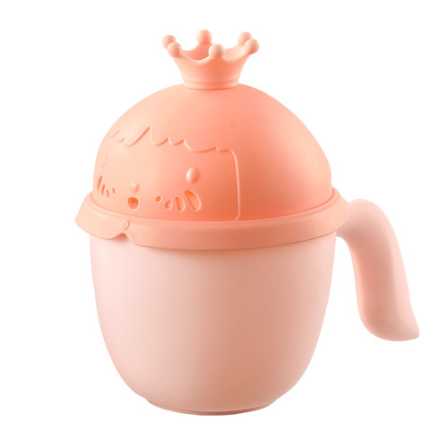 Crown Baby Shampoo Cup Newborn Shower Spoon Cartoon Princess Cover Children's Shampoo Bath Spoon