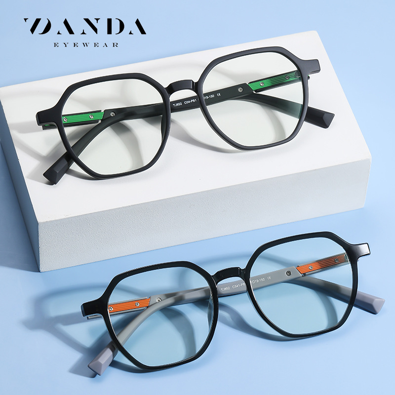 2022 Nueva miopía gafas de marco de moda de las mujeres gafas lisas TJ852 ultra-ligero TR90 multi-Frontera azul gafas de luz de los hombres