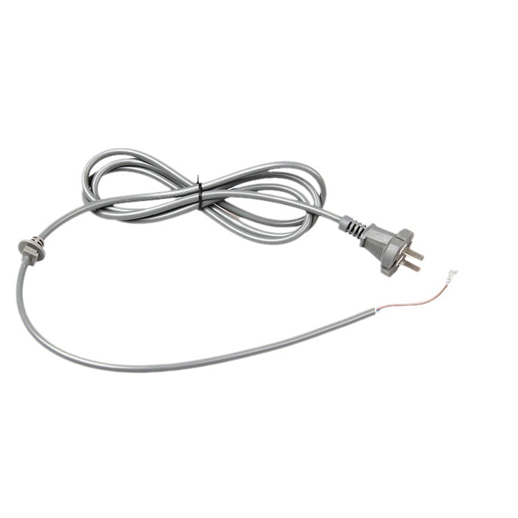 电源线厂家 3C认证两芯10A电动工具插头 二芯吸尘器纯铜AC电源线