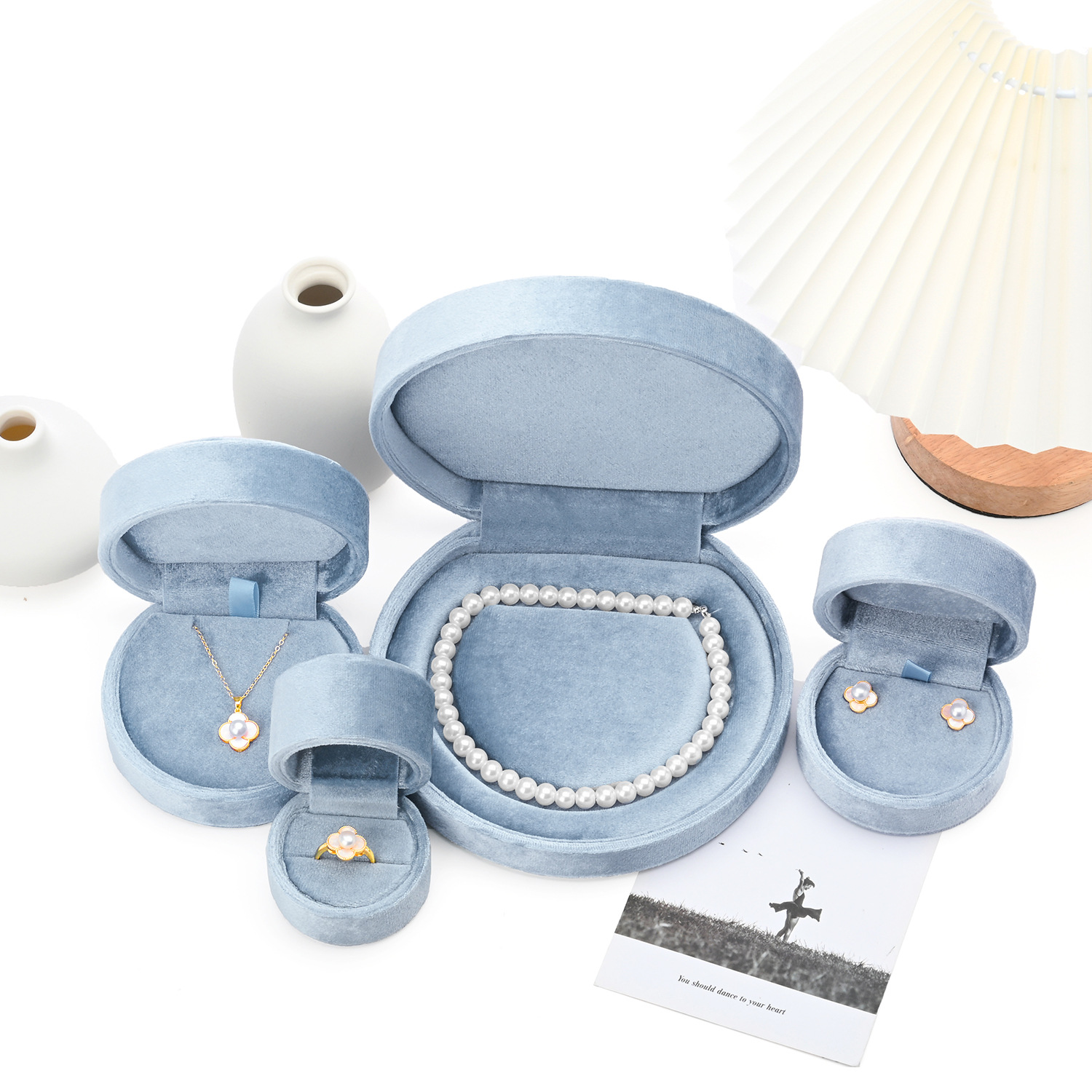 Directly Supplied from the Source Factory, Velvet Jewelry Storage Box, Jewelry Display Box, Earrings, Ring, Pearl Necklace Box