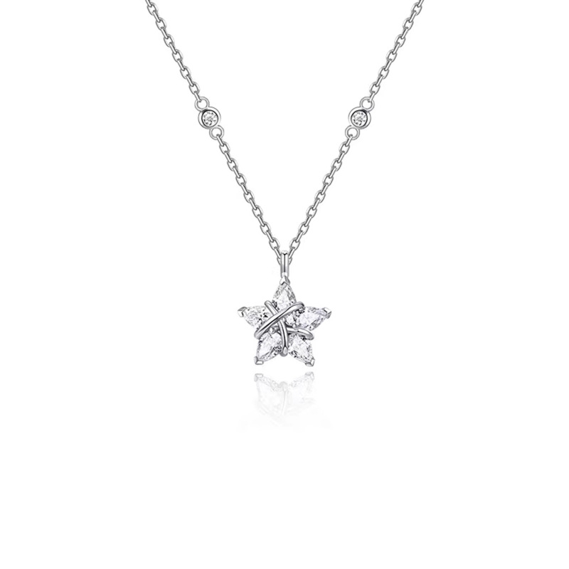 s925 スターリングシルバーのアンドロメダネックレス女性のライト高級ニッチハイエンド鎖骨チェーンバレンタインデーのギフトガールフレンドギフト|undefined