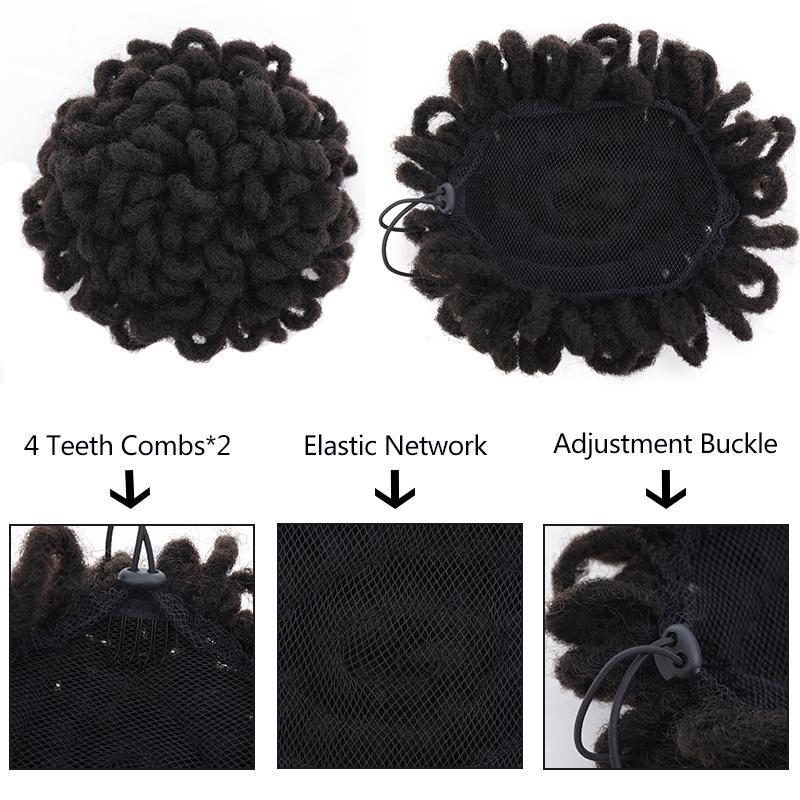 Wig Hip Hop Small Roll Dirty Braid African Black Caterpillar Hair Pack Fluffy Bract Ball Head