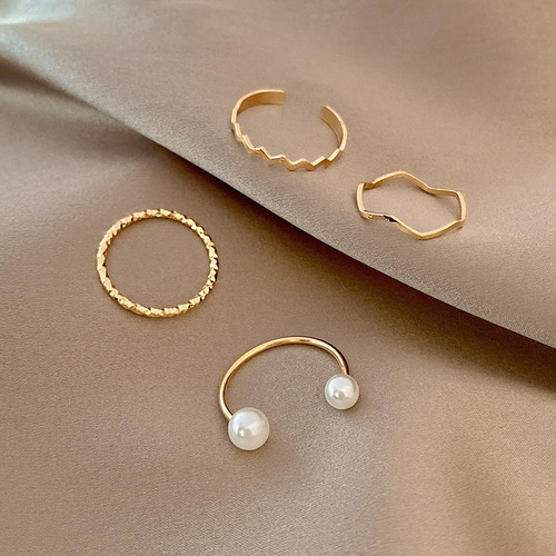 2024 new Korean style fashion simple set ring for women ins trend internet celebrity same style index finger ring wholesale