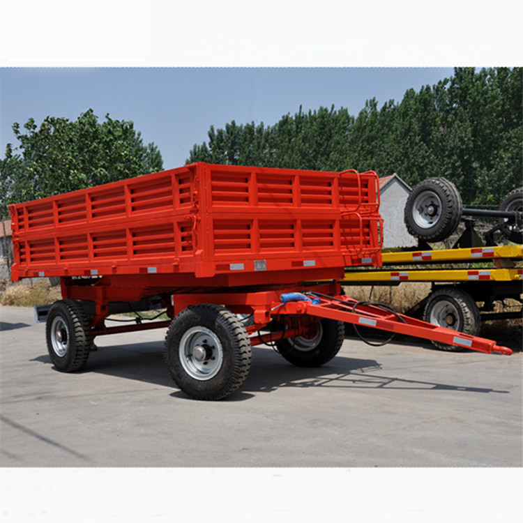 拖拉机农用挂斗 农用挂车 拖拉机牵引拖车 5吨液压自卸全挂拖车