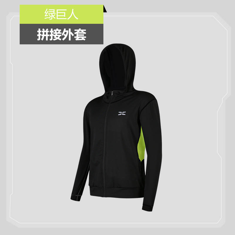Chaqueta deportiva negra para hombre corriendo al aire libre ocio manga larga con capucha ropa de fitness ropa de entrenamiento de baloncesto logo