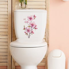 新款fun-m42彩繪梅花浴室衛生間馬桶貼美化裝飾牆貼紙批發