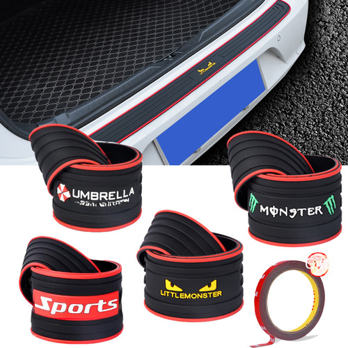 Car trunk protection strip, car anti-collision rubber strip, anti scratch, anti scratch, anti stepping strip, rear trunk protection sticker decoration