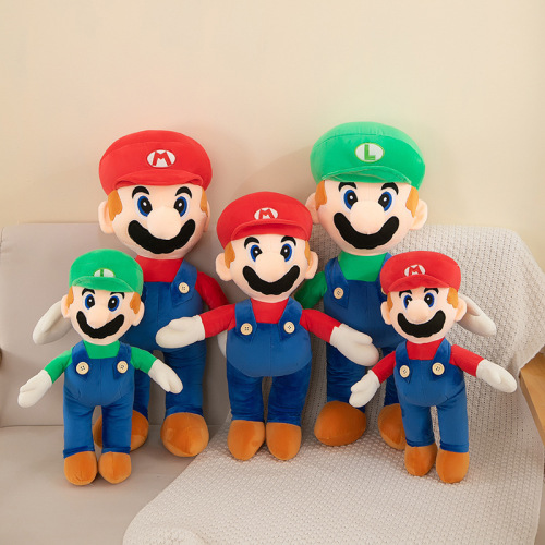 New Fashion Foreign Trade Mario Plush Toy Cartoon Doll Pillow Children's Birthday Gift Doll Wholesale 