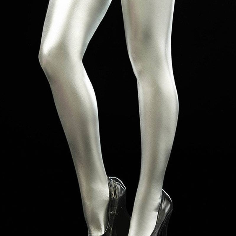 Fabricante de lencería sexy en stock calcetines de charol al por mayor calcetines de muslo pantalones de cuero de imitación entrega de una sola pieza