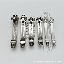 韩版三片式两片式印花弹簧夹自动夹底夹厚夹厂家直供DIY饰品配件
