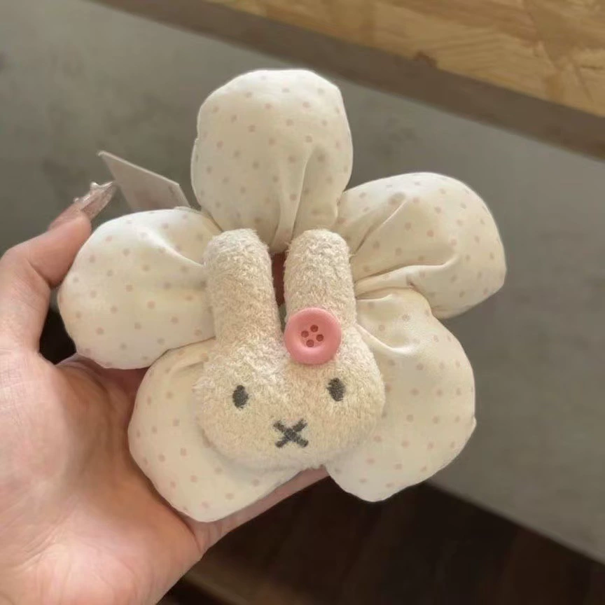 Резинка для волос (Miffy) плюшевая цветок, мягкая эластичная лента, милый детский аксессуар