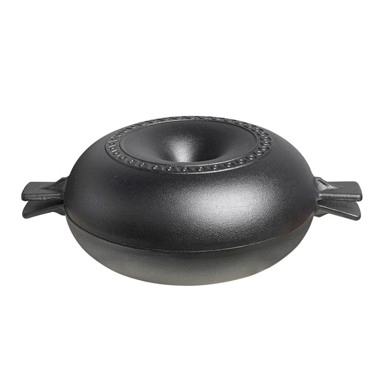 Grueso de hierro fundido tostado olla de patata dulce hogar tostado olla barbacoa olla integrada barbacoa horno tostado artefacto de patata dulce asado