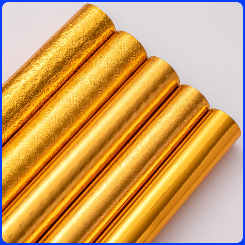 Thickened Golden Kitchen Oil-Proof Sticker Waterproof, Moisture-Proof and High-Temperature Golden Buddhist Hall Wallpaper Self-Adhesive Golden Renovation Sticker