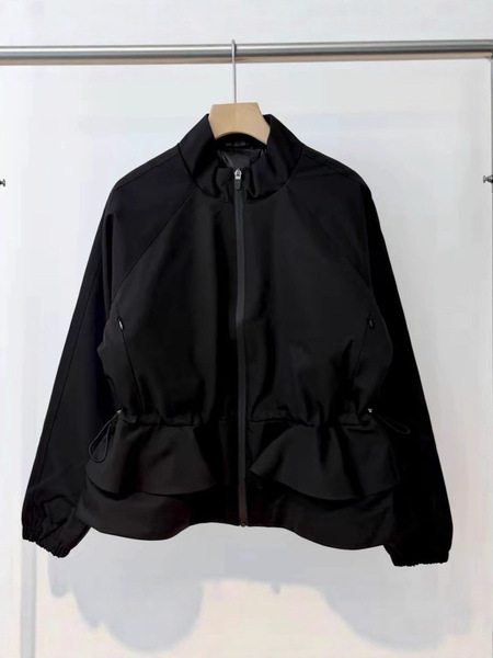 Autumn down jacket for leisure with zipper