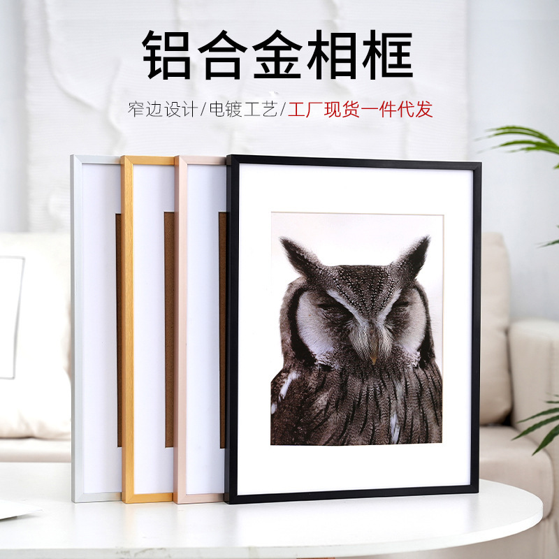 Jiayue Thin-Edge Electroplated Aluminum Alloy Photo Frame Ultra-Narrow Acrylic Picture Frame Wall-Mounted Poster Mounting Frame Empty Frame Cross-Border Jiayue Thin-Edge Electroplated Aluminum Alloy Photo Frame Ultra-Narrow Acrylic Picture Frame Wall-Mounted Poster Mounting Frame Empty Frame Cross-Border
