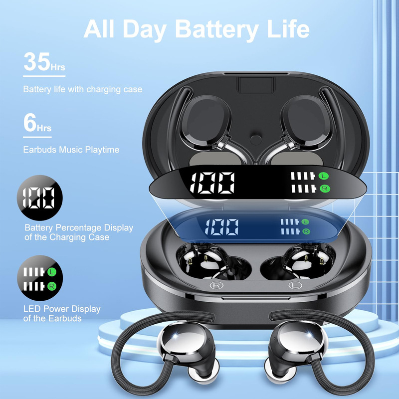 New cross-border ear-hanging sports business bluetooth headset private model noise reduction TWS bluetooth headset factory wholesale