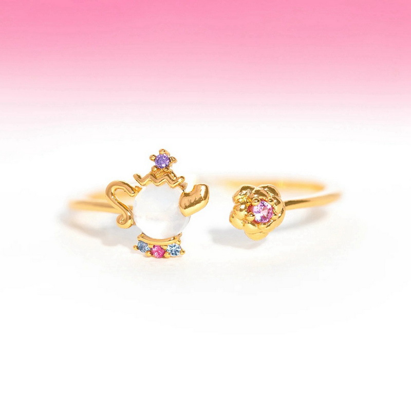 8g Weight Zircon Inlay Material Open Rings, Rings Classification 1 Piece Quantity Holiday, Travel, Selfie Occasion Copper Material Cartoon Character, Colorful Pattern Women's Gender Inlay Design Casual, Simple Style Style Cartoon Character Colorful Copper Casual Simple Style Open Rings Rings 6