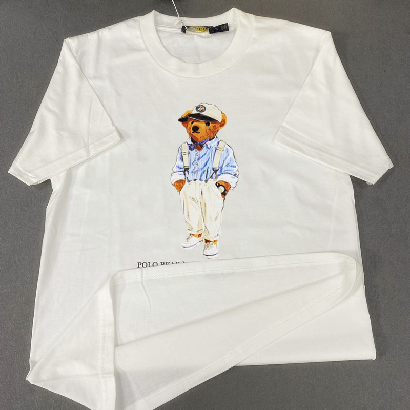 New hot-selling Japanese and Korean T-shirts, bear T-shirts, bear print pattern T-shirts, unisex couple shirts New hot-selling Japanese and Korean T-shirts, bear T-shirts, bear print pattern T-shirts, unisex couple shirts