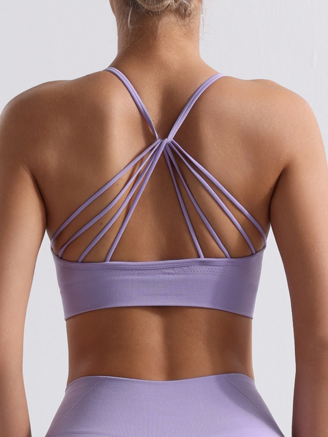 Europa y los Estados Unidos de la espalda hermosa deportiva yoga bra de alta resistencia a prueba de choque para mujeres se reúnen sujetas de entrenamiento entrenamiento ropa interior deportiva