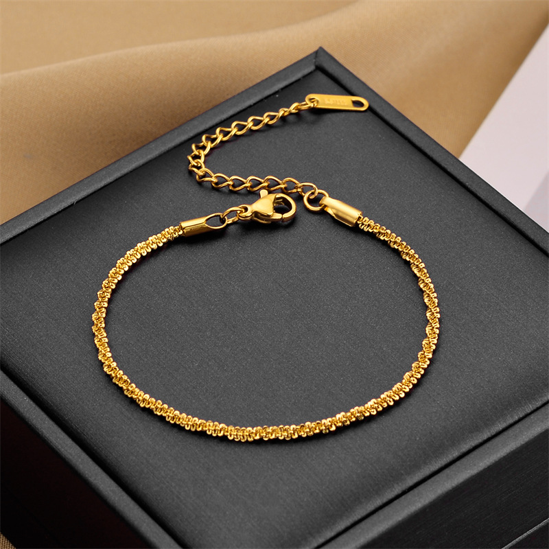 Corea del Sur Dongdaemun moda pulsera de acero de titanio nicho mujer diseño de acero inoxidable sensación de alta calidad joyas de pulsera transfronteriza universal