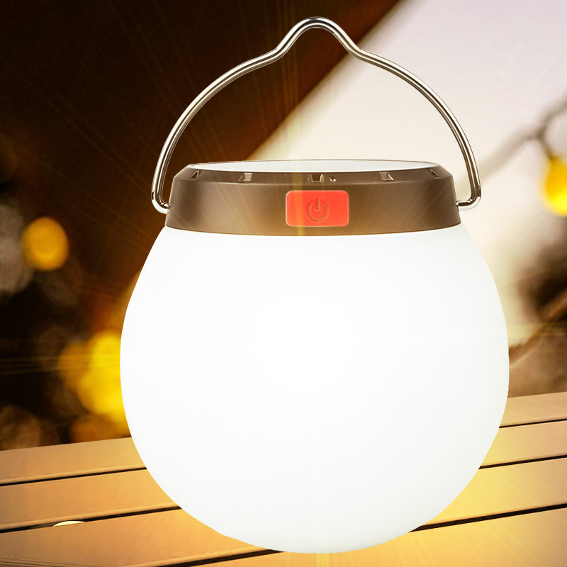 Cross-Border New Product LED Warm Yellow Solar Charging Compactweight Can Be Hanged Or Placed Rechargeable Camping_desvips.com