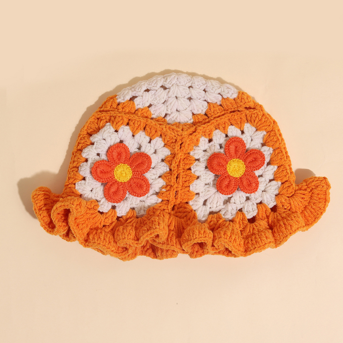 Chapeau de pêcheur en laine tissé à la main pour homme gros, mignon, automne et hiver, doux et enfantin, à bord court_voghion.com