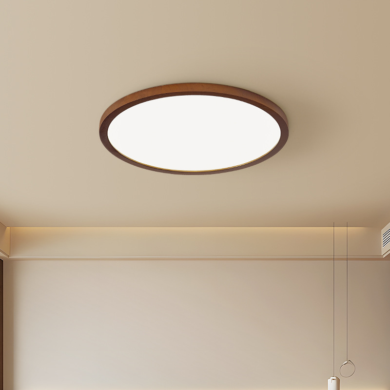 Lámpara de techo de la sala de estar de estilo antiguo América del Norte madera negra nueva luz principal de estilo chino de madera maciza paquete de lámparas 176L