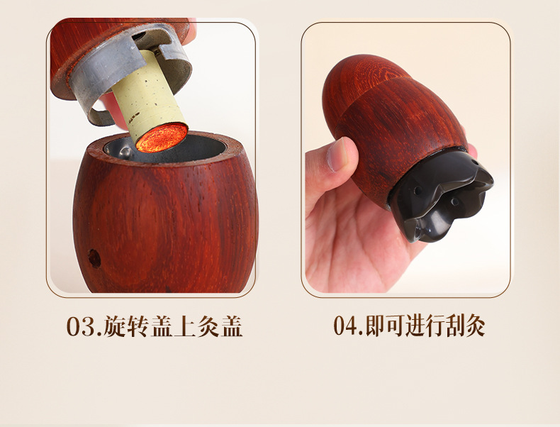 Bian Stone Facial Moxibustion Cup Portable Warm Therapy Tool with Guasha Edge for Home Beauty Care 200g preparation