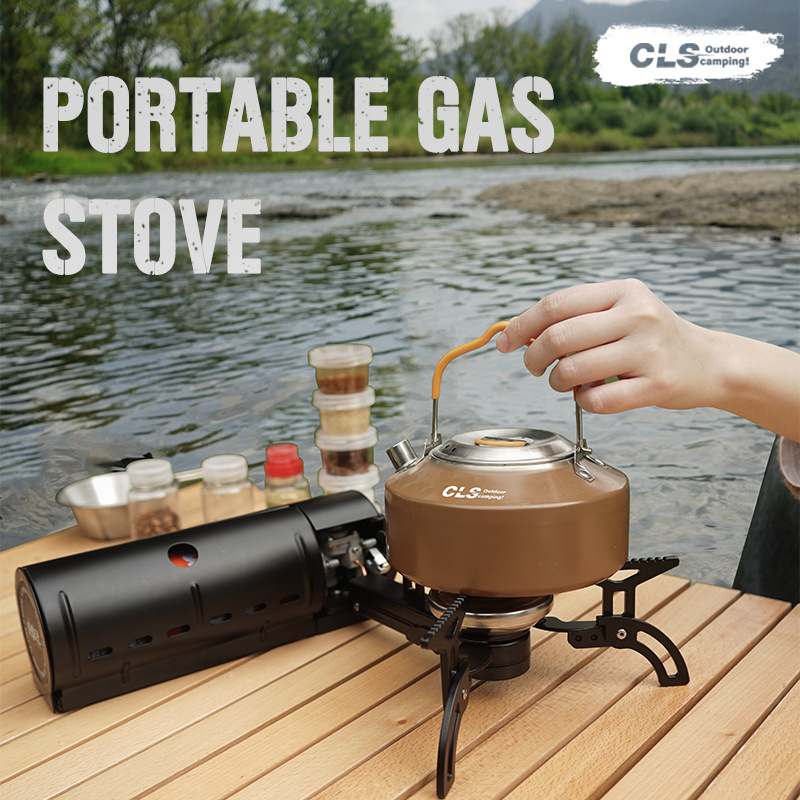 CLS plegable al aire libre cassette camping cocina equipo portátil mini estufa de gas picnic utensilios de cocina estufa de gas
