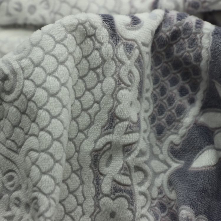 烂花短毛绒布宽幅家纺面料全涤印花烂花烧花KS经编超柔短毛绒布料