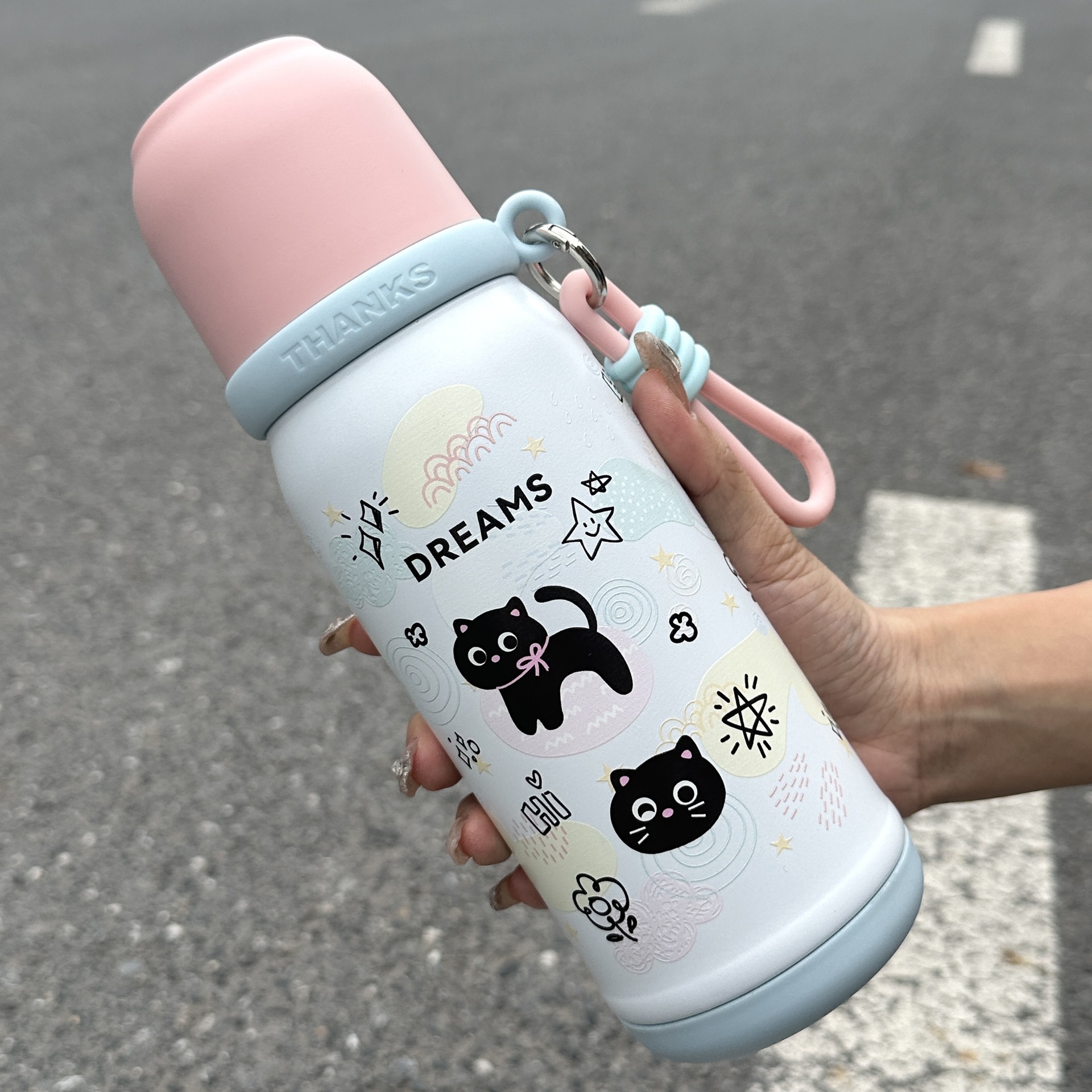 Taza de vacío de acero inoxidable 304 taza de agua de gran capacidad para estudiantes masculinos y femeninos conveniente hervidor creativo al aire libre taza de agua para el hogar