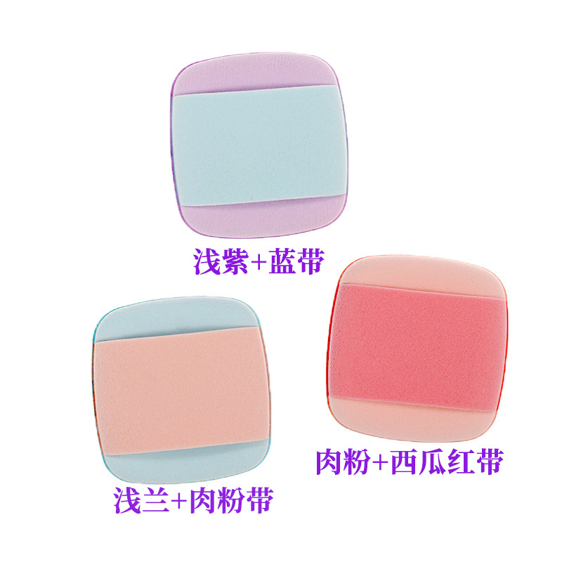Polvo de dedo transfronterizo almohadilla de aire herramientas de maquillaje no látex esponja de maquillaje dedos mini doble cara pulgar polvo