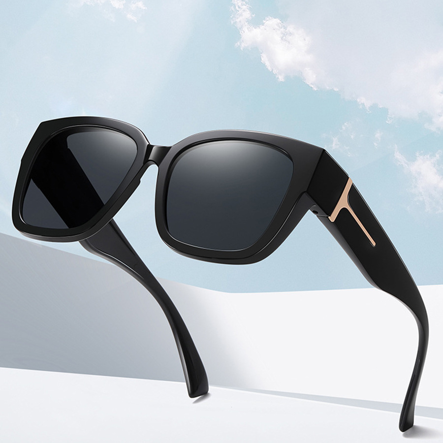 Gradient Polarized Sunglasses For Women Large Square Frame Sport_voghion.com
