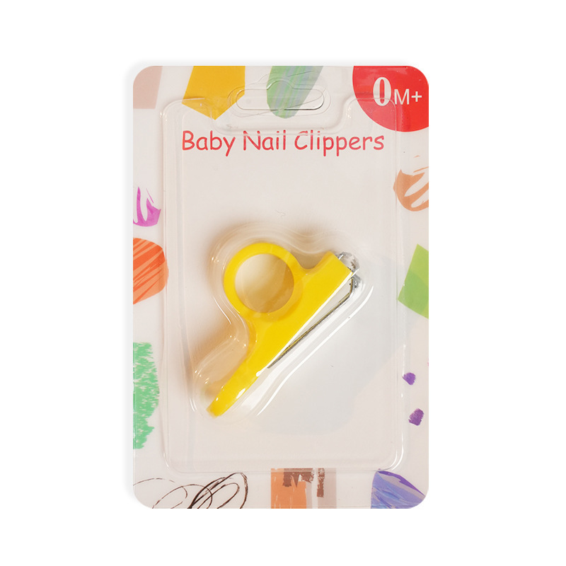 Inglés tarjeta conjunto pulgar cubierta anti-caída bebé cortaúñas bebé seguridad cortaúñas anti-carne semicírculo pulsera tijeras