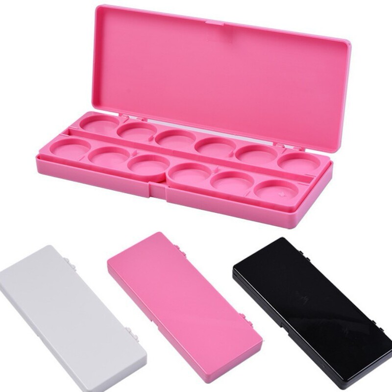 24 Grid Nail Art Toner Box Watercolor Painting Gouache Pigment Toner Double Layer Paint Box Special Color Toner for Art Students