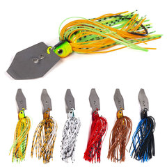 Spinnerbait Lure with Mustache Hook, 14g Waterproofing Plate, Anti-Hook Bottom Lure Lead Head Jig, Wholesale Lure