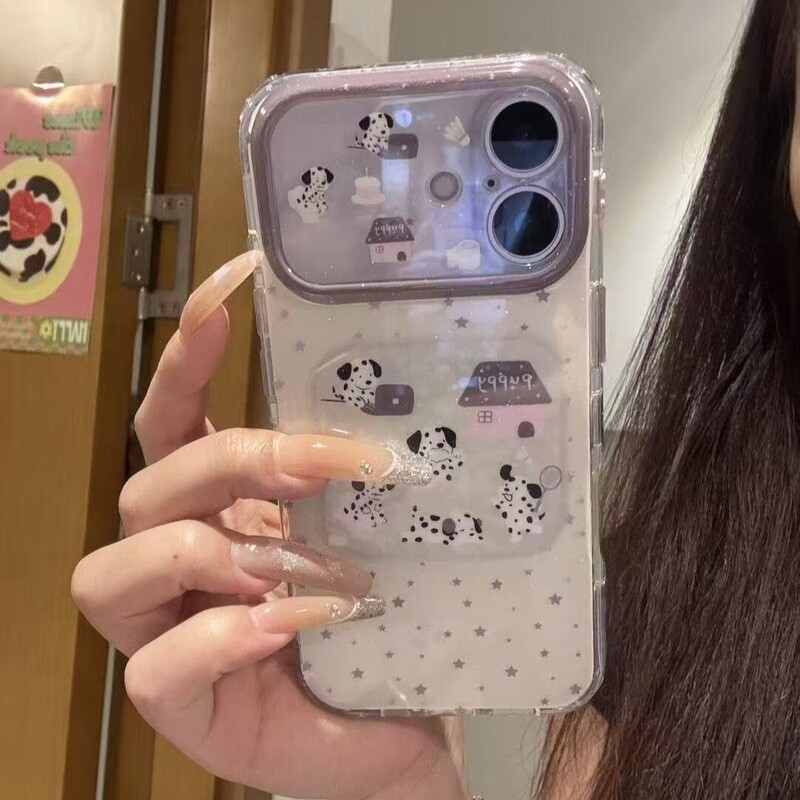 Star-Spot Puppy Design Phone Case Suitable for iPhone 17 Pro Max, New Model for Apple 16, Shockproof for 15/14/13, for Women