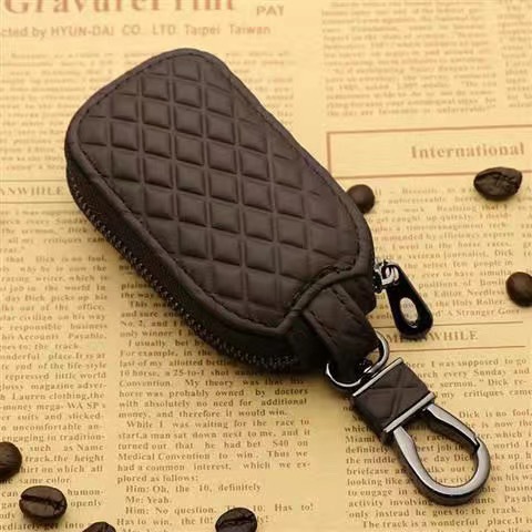 Genuine Leather Universal Car Key Bag Universal Men's and Women's Car Remote Control Protective Cover Korean Personalized Keychain