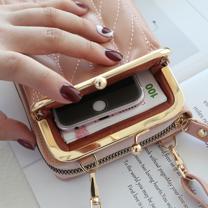 Monedero Elegante y Moderno, Nuevo Modelo de Verano Transfronterizo, Moda Coreana, Retro, Fresco, Bolso Bandolera para Teléfono Estilo Chanel