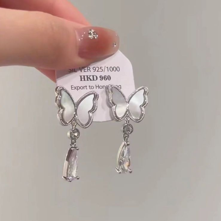 Retro sophisticated brand fashionable universal earrings with…