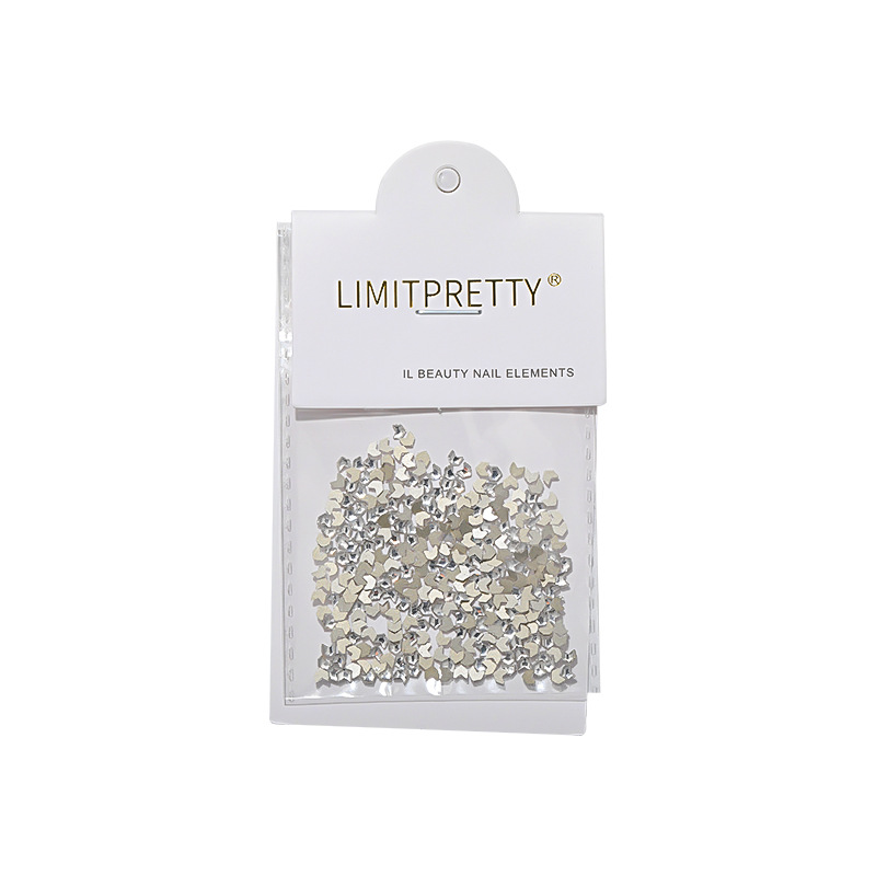 Nuevo taladro de malta de manicuras taladro de fondo plano taladro de manicuras pequeño taladro de trigo transparente K9 decoración de uñas de diamante al por mayor