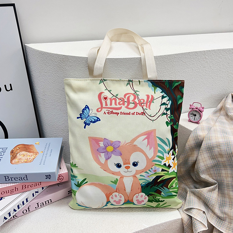 2025 nuevo bolso de lona bolso grande bolso de estudiantes bolso lindo bolso de lona de dibujos animados bolso de hombro bolso de mujer nuevo