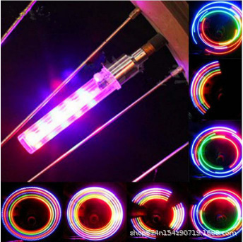 5LED luz de la rueda de la bicicleta caliente de la rueda boquilla de aire de la bicicleta luz muerta volando accesorios de la luz de la válvula de montaña al por mayor